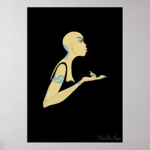 Poster menina calva