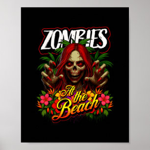 Poster Menina Caveira Tropical Horror Para Cruzeiro E Fér