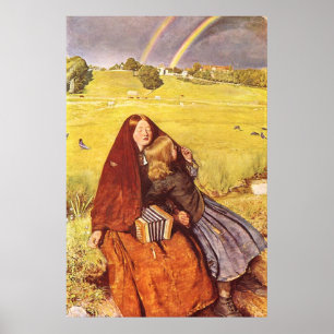Póster Menina cega de John Everett Millais