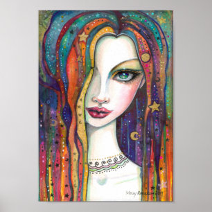 Poster Menina celestial boémia de Celestia por Molly
