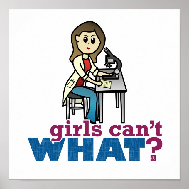 Poster Menina Cientista (Frente)
