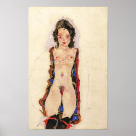 Poster Menina com Ligas Vermelhas | Egon Schiele |