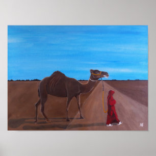 Poster Menina com pintura de camelo por Alfred Fox