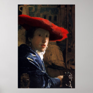 Póster Menina com Red Hat