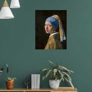 Poster Menina com um Brinco de Pérola Johannes Vermeer