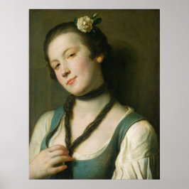 Poster Menina com uma Flor - Pietro Rotari Cartaz de Arte