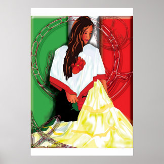 Póster menina cultural