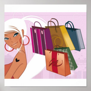 Póster Menina da compra