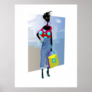 Poster menina da forma