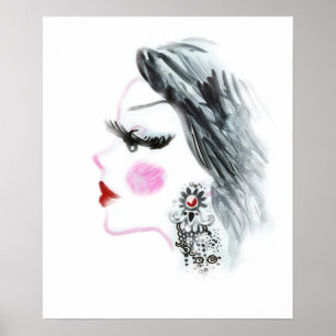 Póster Menina da forma