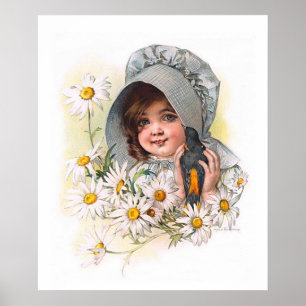 Póster Menina da margarida de Maud Humphrey