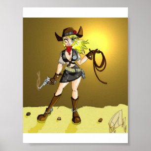 Póster Menina da vaca
