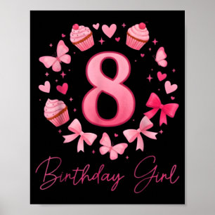 Poster Menina de 8 anos de idade Estética Coquete Laço 