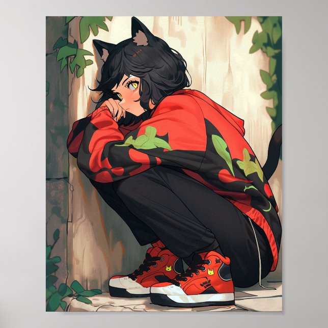 Poster Menina de Animação Bela (Frente)