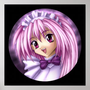 Poster Menina de Animação Bonita