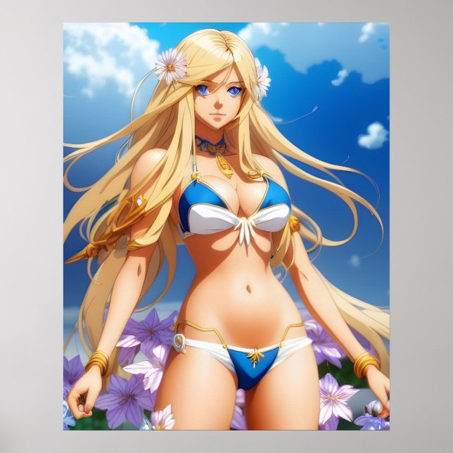 Poster Menina de anime (Frente)