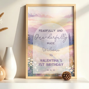 Poster Menina de Aniversário Bíblia Feita com Medo e Mara