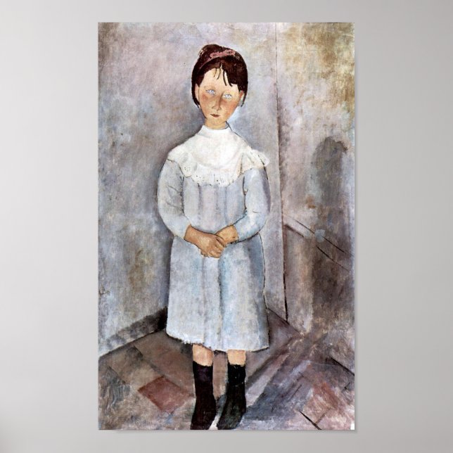 Poster Menina de Azul, Modigliani (Frente)