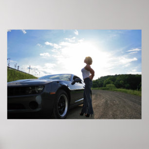 Póster Menina de Camaro