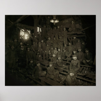 POSTER MENINA DE CARVÃO DA PENNSYLVANIA 1911