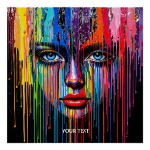 Póster Menina de Cera Derretida Fantasia Fofa