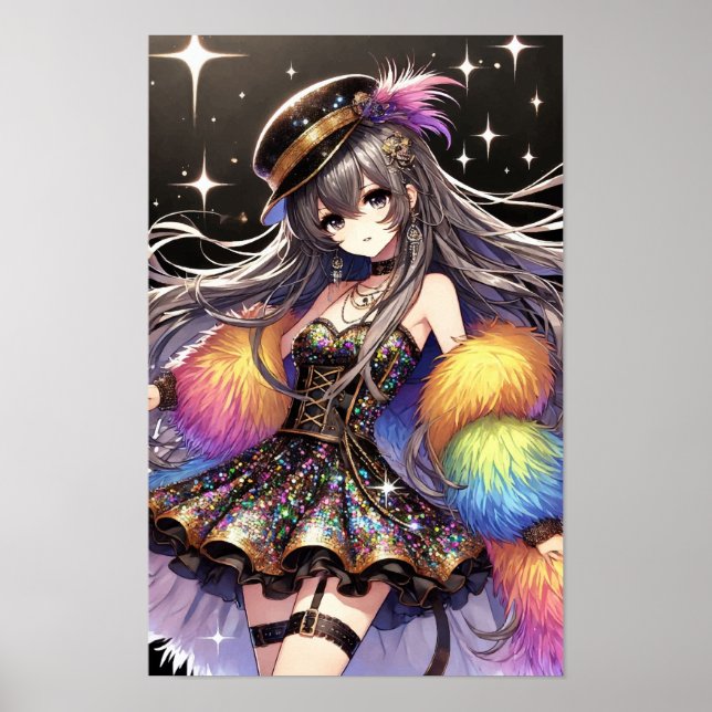 Poster Menina de dança de anime (Frente)
