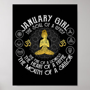 Poster Menina de Janeiro Alma Cigana Ioga Vintage Anivers