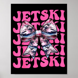 Poster Menina de jet ski com laço coquete mãe mamãe
