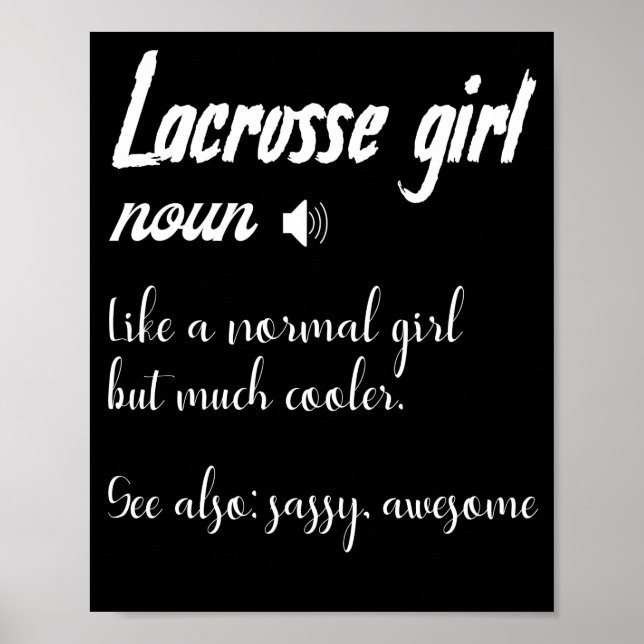 Poster Menina De Lacrosse Das Mulheres Definida Para Lax (Frente)