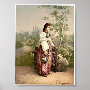 Poster Menina de Sarajevo, Bósnia, Austro-Hungria P
