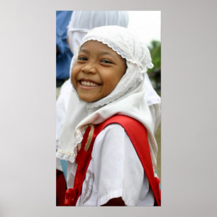 Póster Menina de sorriso