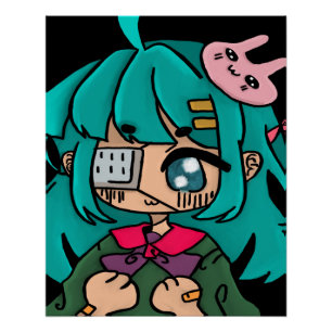 Póster menina de telhado ocular