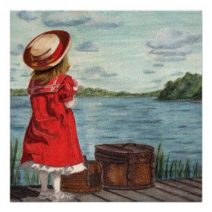 Póster Menina de vermelho