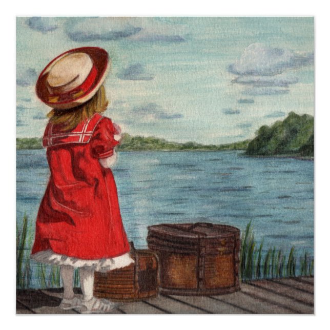 Póster Menina de vermelho (Frente)