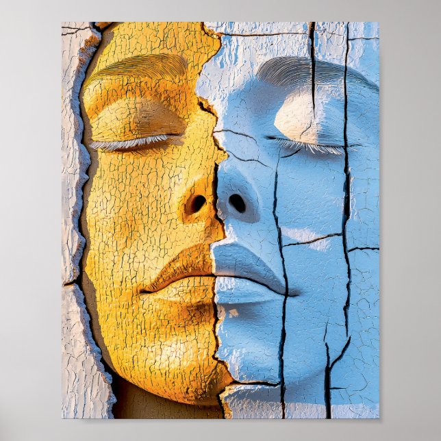 Poster Menina Dividida Entre Fogo e Gelo (Frente)