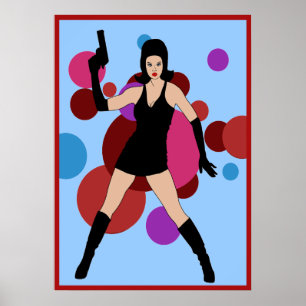 Póster menina do espião 60s