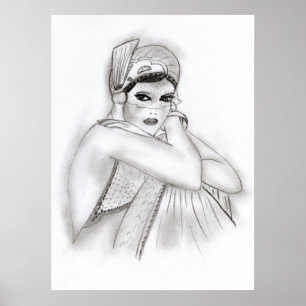 Poster Menina do Flapper