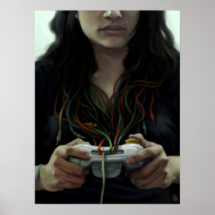 Póster Menina do Gamer (poster/impressão)