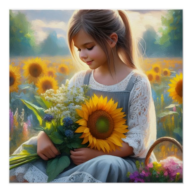 Póster Menina do Girassol (Frente)