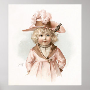 Poster Menina do outono de Maud Humphrey