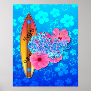 Poster Menina do surfista