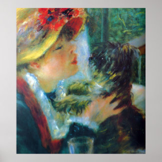 Poster Menina e Cão Renoir Impressionismo Bela Arte