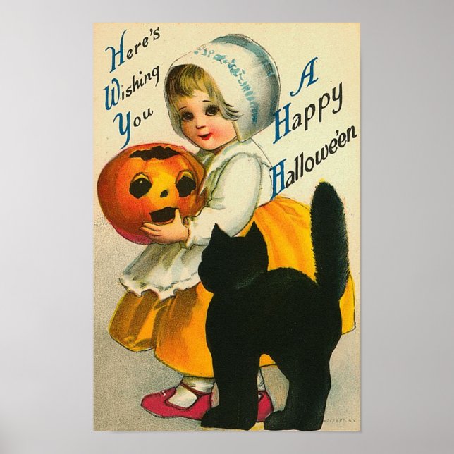 Poster Menina e Gato (Frente)