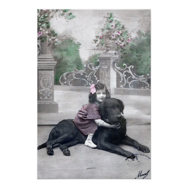 Póster Menina e seu Cachorro (Frente)