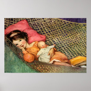 Póster Menina em um Hammock por Jesse Willcox Smith
