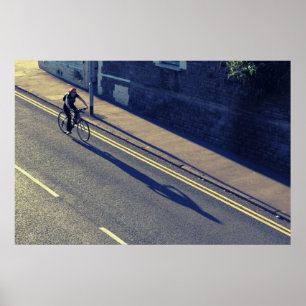 Poster Menina em uma bicicleta (efeito transversal do