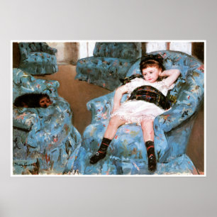 Póster Menina em uma cadeira azul, 1878 Mary Cassatt