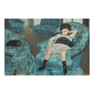 Póster Menina em uma poltrona azul, 1878 (oi