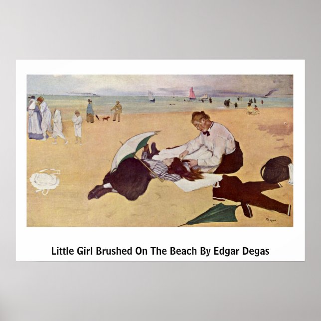 Póster Menina Esbarrada Na Praia Por Edgar Degas (Frente)