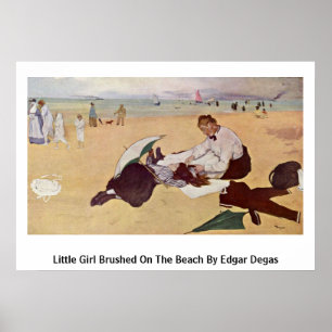 Póster Menina escovada na praia por Edgar Degas